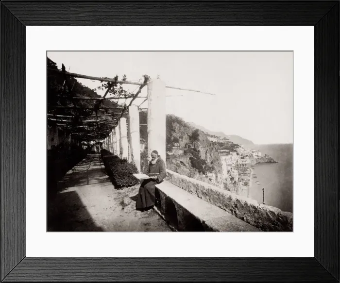 Framed Print : Monk, balcony Capuchin monastery, Amalfi, Italy Framed Print : Monk, balcony Capuchin monastery, Amalfi, Italy