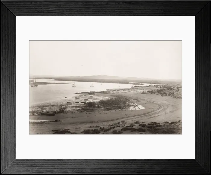 Framed Print : Boats tied up on the water, Cossack, Western Australia Framed Print : Boats tied up on the water, Cossack, Western Australia