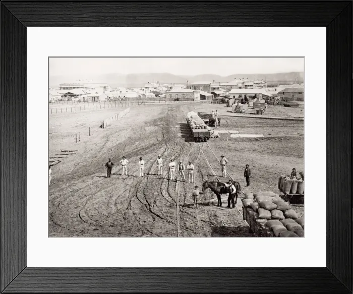 Framed Print : Railroad, railway track, Port Augusta, Western Australia Framed Print : Railroad, railway track, Port Augusta, Western Australia