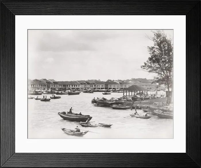 Framed Print : Boats in the harbour, likely Singapore Framed Print : Boats in the harbour, likely Singapore