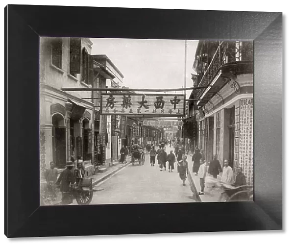 Street in the Chinese Quarter Shanghai c. 1880 s