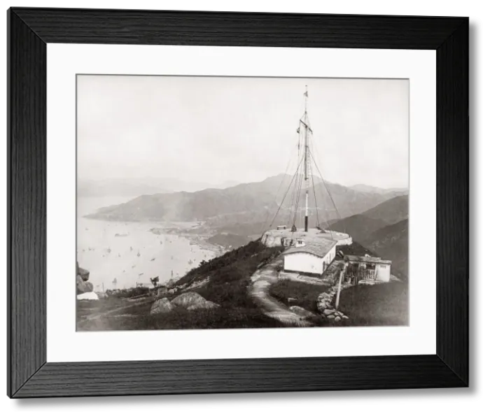Framed Print : Signal Station, Hong Kong Peak, c. 1890 Framed Print : Signal Station, Hong Kong Peak, c. 1890