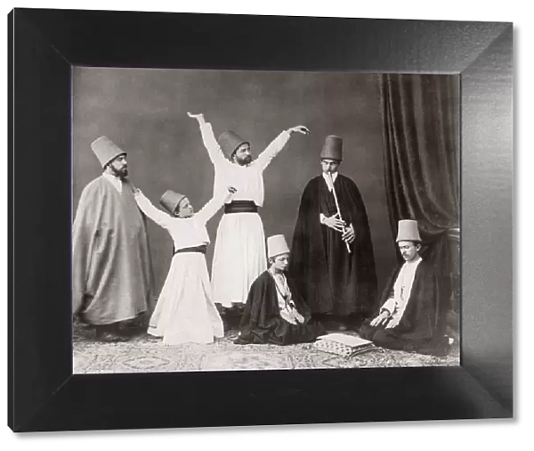 Whirling Dervishes ceremonial dancers, Turkey, c. 1890
