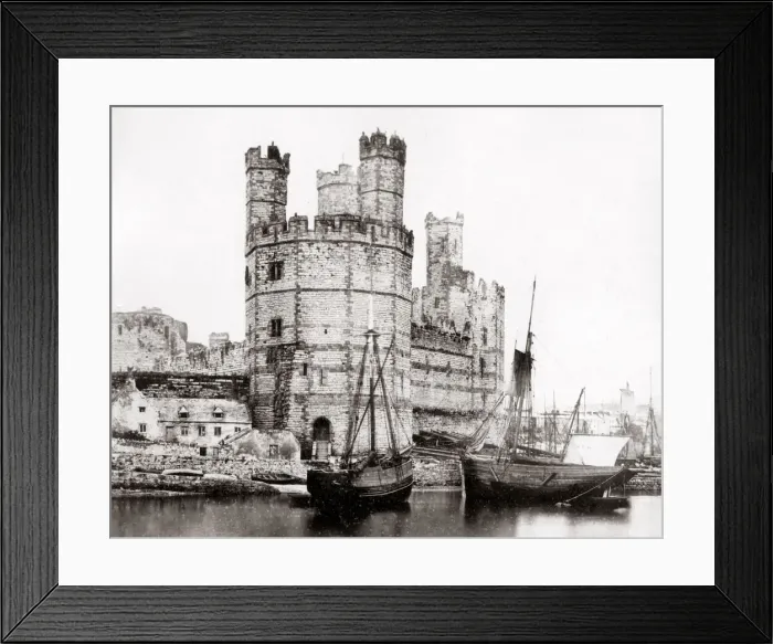 Framed Print : Carnarvon Castle, Wales. c. 1872 Framed Print : Carnarvon Castle, Wales. c. 1872