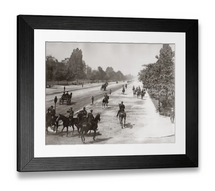 Framed Print : Horses and riders, Bois du Boulogne, Paris, c. 1890 Framed Print : Horses and riders, Bois du Boulogne, Paris, c. 1890