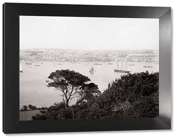 Boats and ships, Falmouth Habour, Cornwall, c. 1880 s