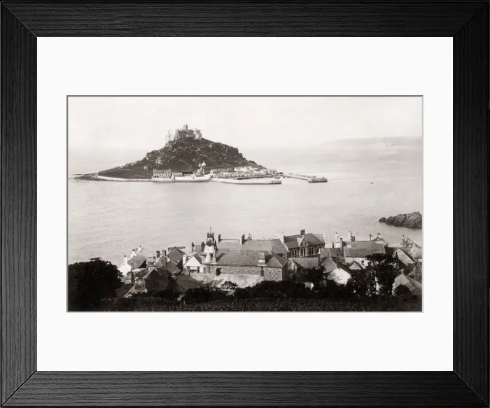 Framed Print : St. Michaels Mount, Marazion, Cornwall c. 1880 s Framed Print : St. Michaels Mount, Marazion, Cornwall c. 1880 s