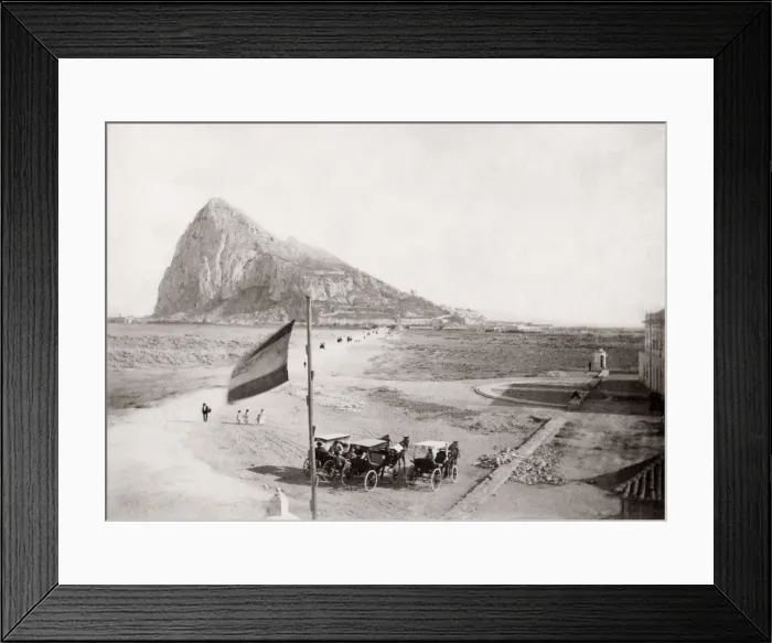 Framed Print : Rock of Gibraltar from neutral ground c. 1880 Framed Print : Rock of Gibraltar from neutral ground c. 1880