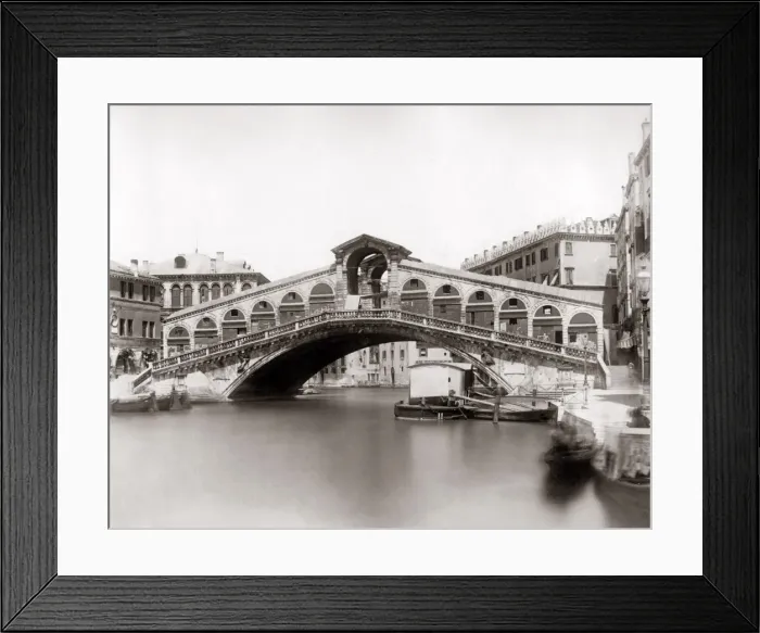 Framed Print : The Rialto Bridge, Venice, Italy, c. 1890 Framed Print : The Rialto Bridge, Venice, Italy, c. 1890