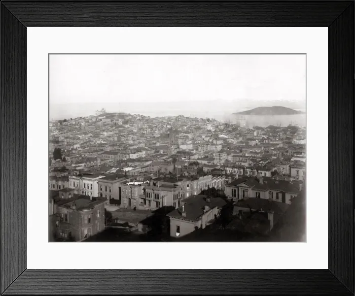 Framed Print : San Franciso, California, USA C. 1880s View showing Telegraph Hill Framed Print : San Franciso, California, USA C. 1880s View showing Telegraph Hill