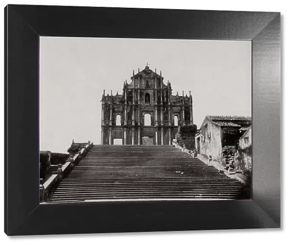 Ruins of St. Pauls Cathedral, Macau, c. 1880 s