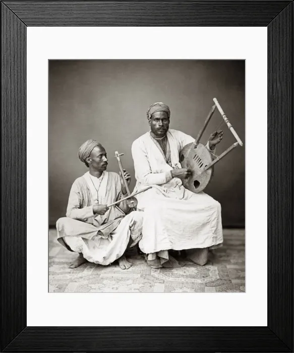 Framed Print : Musicians with musical instruments, Egypt, c. 1880 s Framed Print : Musicians with musical instruments, Egypt, c. 1880 s