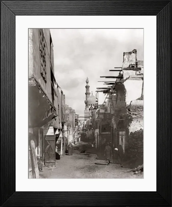 Framed Print : Street in old Cairo, Egypt c. 1880 s Framed Print : Street in old Cairo, Egypt c. 1880 s