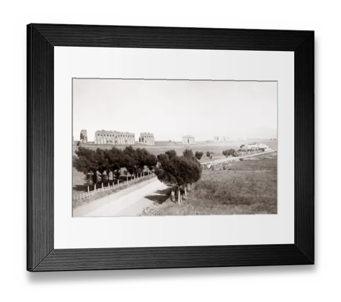 Framed Print : c. 1880s Italy - ruins of an aquaduct on the Appian Way near Rome c. 1880 s Framed Print : c. 1880s Italy - ruins of an aquaduct on the Appian Way near Rome c. 1880 s