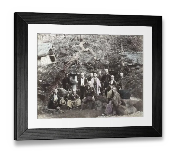 Framed Print : 1860s Japan - portrait of a group of northern Officers Felice or Felix Beato Framed Print : 1860s Japan - portrait of a group of northern Officers Felice or Felix Beato