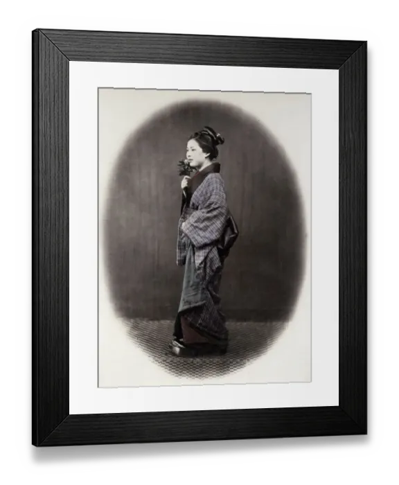 Framed Print : 1860s Japan - portrait of a young woman Felice or Felix Beato (1832 - 29 January 1909) Framed Print : 1860s Japan - portrait of a young woman Felice or Felix Beato (1832 - 29 January 1909)