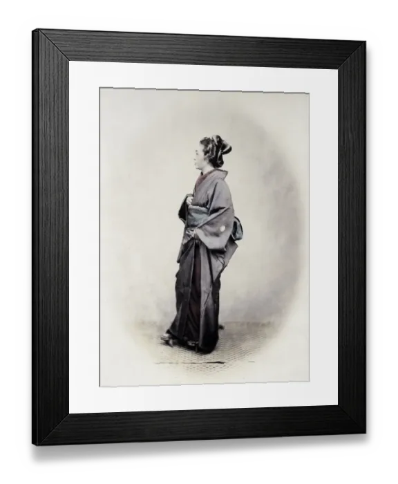 Framed Print : 1860s Japan - portrait of a young woman Felice or Felix Beato (1832 - 29 January 1909) Framed Print : 1860s Japan - portrait of a young woman Felice or Felix Beato (1832 - 29 January 1909)