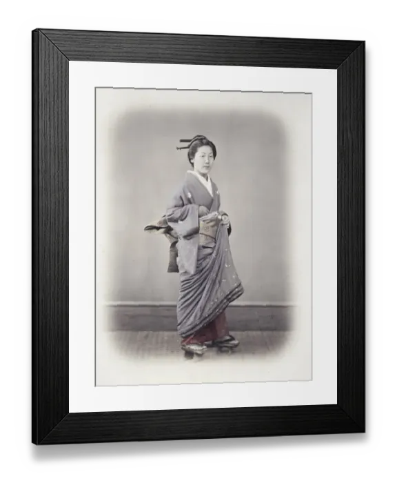 Framed Print : 1860s Japan - portrait of a young woman Felice or Felix Beato (1832 - 29 January 1909) Framed Print : 1860s Japan - portrait of a young woman Felice or Felix Beato (1832 - 29 January 1909)