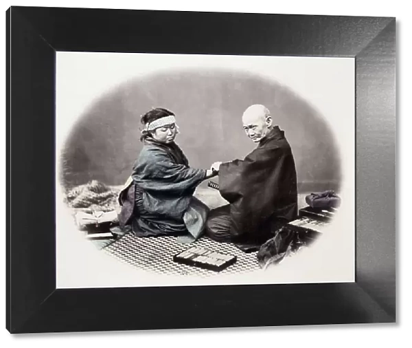 1860s Japan - portrait of a doctor and his patient Felice or Felix Beato