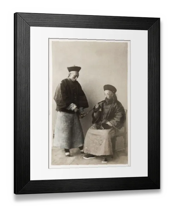 Framed Print : Vintage 19th century photograph: John Thomson carte de visite China: chief magistrate Framed Print : Vintage 19th century photograph: John Thomson carte de visite China: chief magistrate
