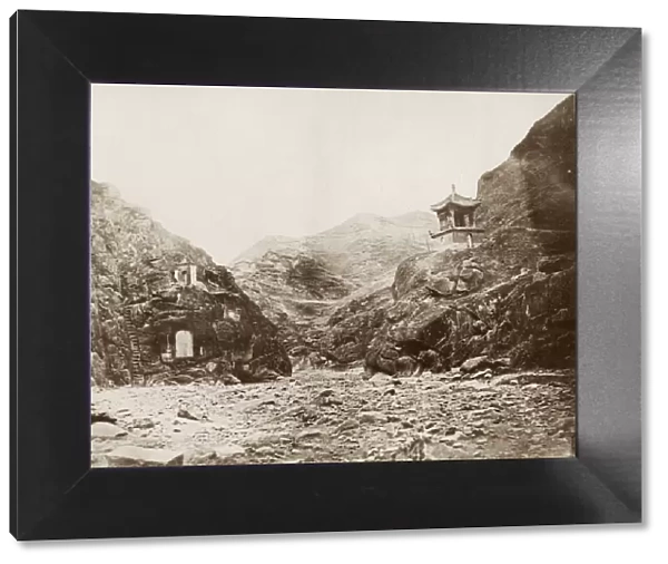 Vintage 19th century photograph: Nankou Pass, north of Peking, Beijing, China