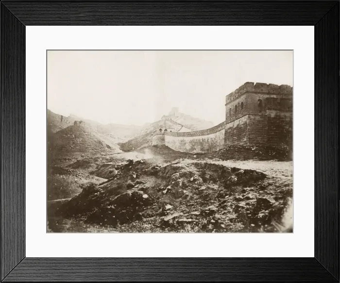 Framed Print : Vintage 19th century photograph: Great Wall, near Peking, Beijing, China Framed Print : Vintage 19th century photograph: Great Wall, near Peking, Beijing, China