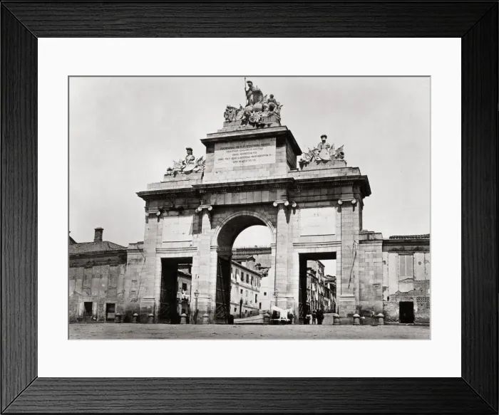 Framed Print : c. 1880s Spain Madrid - gate of Fernando VII Framed Print : c. 1880s Spain Madrid - gate of Fernando VII