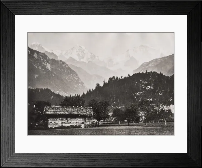 Framed Print : Vintage late 19th century photograph - Jungfrau, Eiger, Monch, mountains in Switzerland Framed Print : Vintage late 19th century photograph - Jungfrau, Eiger, Monch, mountains in Switzerland