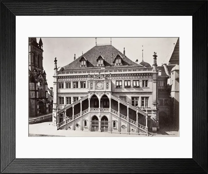 Framed Print : Vintage late 19th century photograph - Hotel de Ville Framed Print : Vintage late 19th century photograph - Hotel de Ville