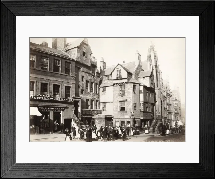 Framed Print : 19th century vintage photograph: John Knox house Edinburgh, Scotland, c. 1890 Framed Print : 19th century vintage photograph: John Knox house Edinburgh, Scotland, c. 1890