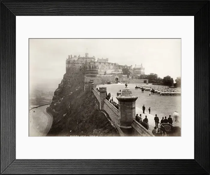 Framed Print : 19th century vintage photograph: view of a military parade in the grounds of Edinburgh Framed Print : 19th century vintage photograph: view of a military parade in the grounds of Edinburgh