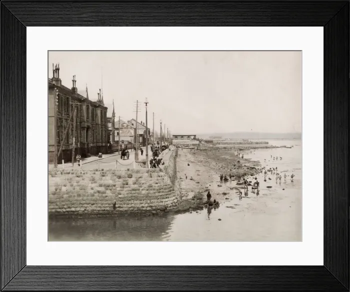 Framed Print : 19th century vintage photograph: view of the Bund Yokohama Framed Print : 19th century vintage photograph: view of the Bund Yokohama