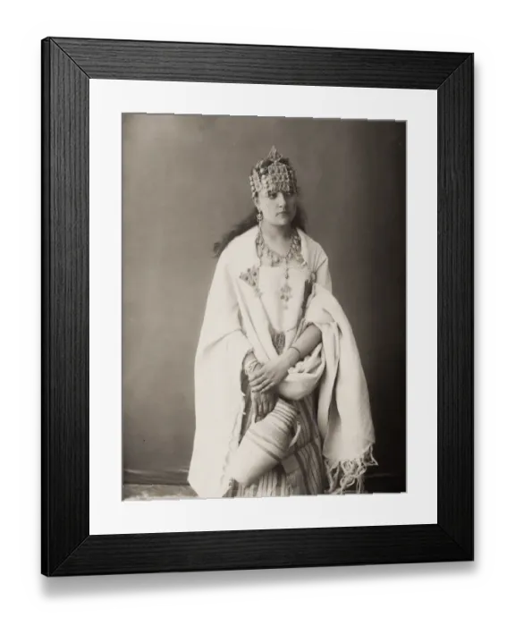 Framed Print : Vintage 19th century photograph: captioned woman of the harem photograph by Framed Print : Vintage 19th century photograph: captioned woman of the harem photograph by