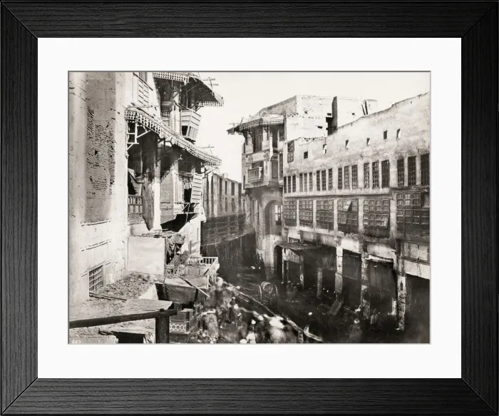Framed Print : Vintage 19th century photograph: architecture in the old city of Cairo, Egypt Framed Print : Vintage 19th century photograph: architecture in the old city of Cairo, Egypt