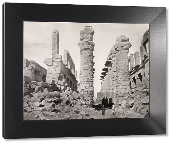 Vintage 19th century photograph: ancient ruins, architecture, Egypt, image c