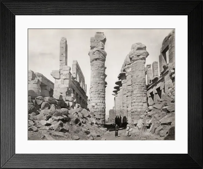 Framed Print : Vintage 19th century photograph: ancient ruins, architecture, Egypt, image c Framed Print : Vintage 19th century photograph: ancient ruins, architecture, Egypt, image c