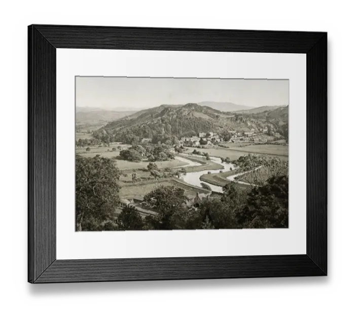 Framed Print : Vintage 19th century photograph: Vale of Ffestiniog, rural Wales