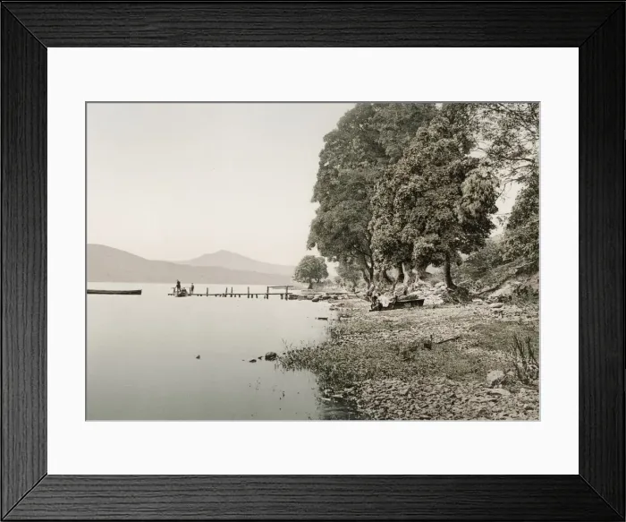Framed Print : Vintage 19th century photograph: Bala Lake is a lake in Gwynedd, Wales Framed Print : Vintage 19th century photograph: Bala Lake is a lake in Gwynedd, Wales