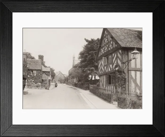 Framed Print : Vintage 19th century photograph: Church Stretton is a market town in Shropshire, England