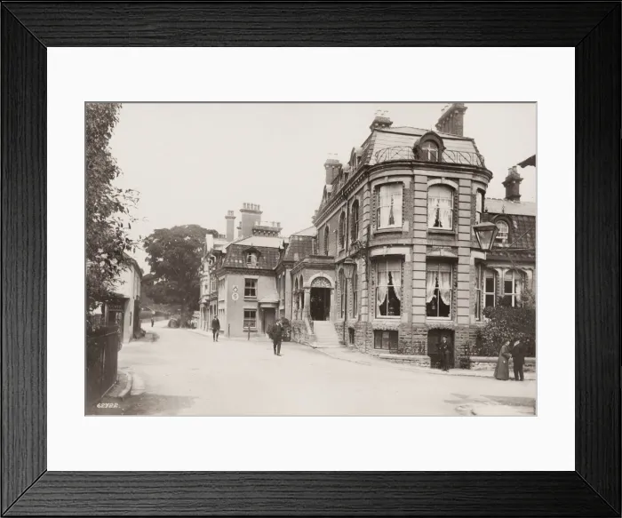 Framed Print : Vintage 19th century photograph: Church Stretton is a market town in Shropshire, England Framed Print : Vintage 19th century photograph: Church Stretton is a market town in Shropshire, England