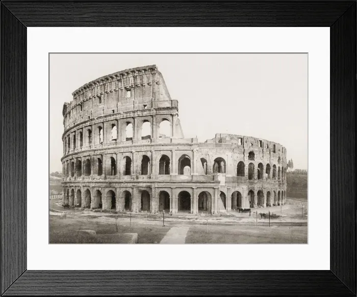 Framed Print : Vintage 19th century photograph: exterior of the Colosseum, Rome, Italy Framed Print : Vintage 19th century photograph: exterior of the Colosseum, Rome, Italy