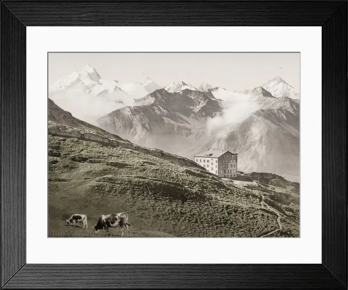 Framed Print : Vintage 19th century photograph: The Torrenthorn is a mountain of the Bernese Alps Framed Print : Vintage 19th century photograph: The Torrenthorn is a mountain of the Bernese Alps