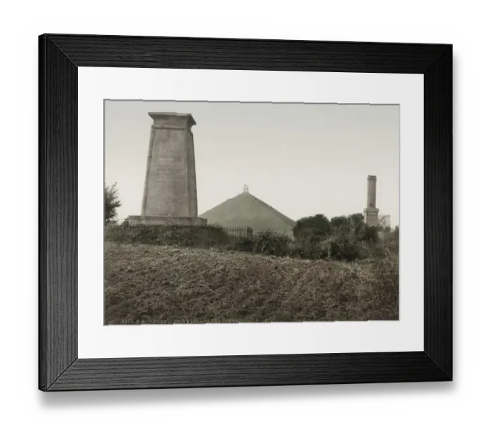 Framed Print : Vintage 19th century photograph: Battle of Waterloo monument, Belgium Framed Print : Vintage 19th century photograph: Battle of Waterloo monument, Belgium
