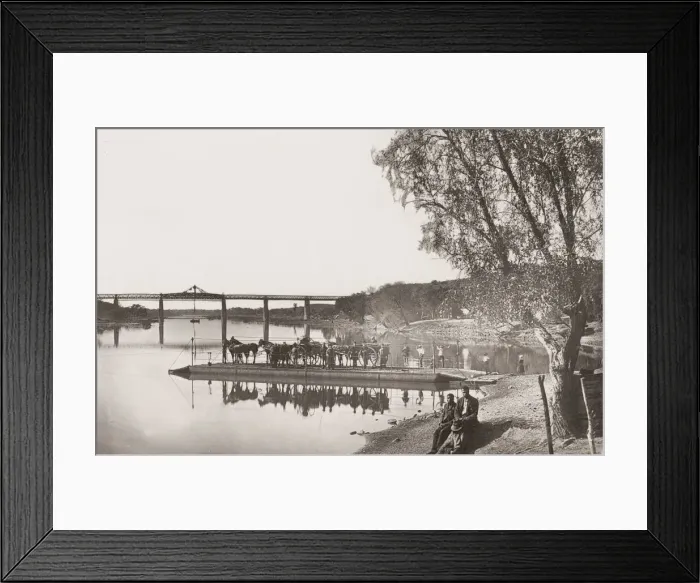 Framed Print : Vintage 19th century photograph: Barkly Bridge, Vaal River, South Africa Framed Print : Vintage 19th century photograph: Barkly Bridge, Vaal River, South Africa