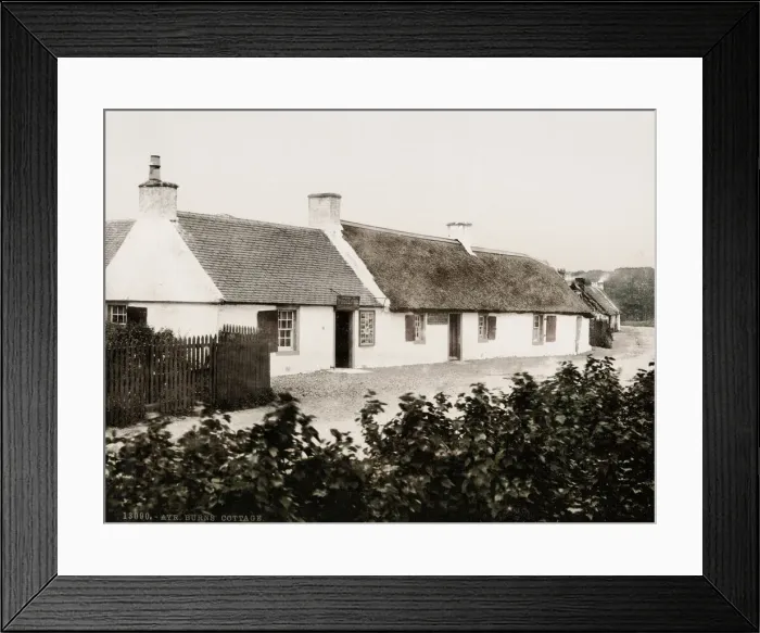 Framed Print : Vintage 19th century photograph: Robert Burns cottage, Ayr, Scotland Framed Print : Vintage 19th century photograph: Robert Burns cottage, Ayr, Scotland