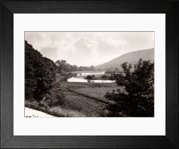 Framed Print : Vintage 19th century photograph - United Kingdom - the River Severn at Lllanidloes, Wales Framed Print : Vintage 19th century photograph - United Kingdom - the River Severn at Lllanidloes, Wales