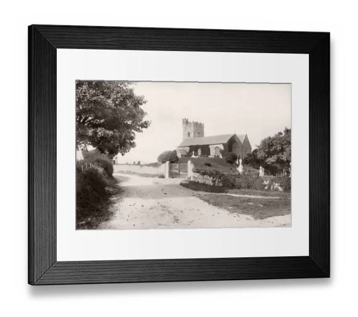 Framed Print : Vintage 19th century photograph - United Kingdom - Llandrillo Church, Wales Framed Print : Vintage 19th century photograph - United Kingdom - Llandrillo Church, Wales