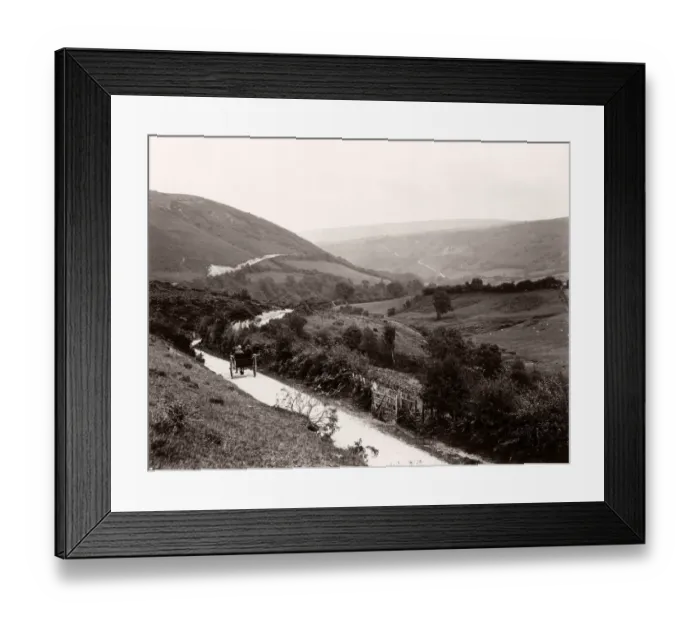Framed Print : Vintage 19th century photograph - United Kingdom - view at Llanidloes Wales Framed Print : Vintage 19th century photograph - United Kingdom - view at Llanidloes Wales