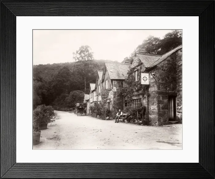 Framed Print : Vintage 19th century photograph - United Kingdom - Tyn-Y-Groes hotel Wales Framed Print : Vintage 19th century photograph - United Kingdom - Tyn-Y-Groes hotel Wales