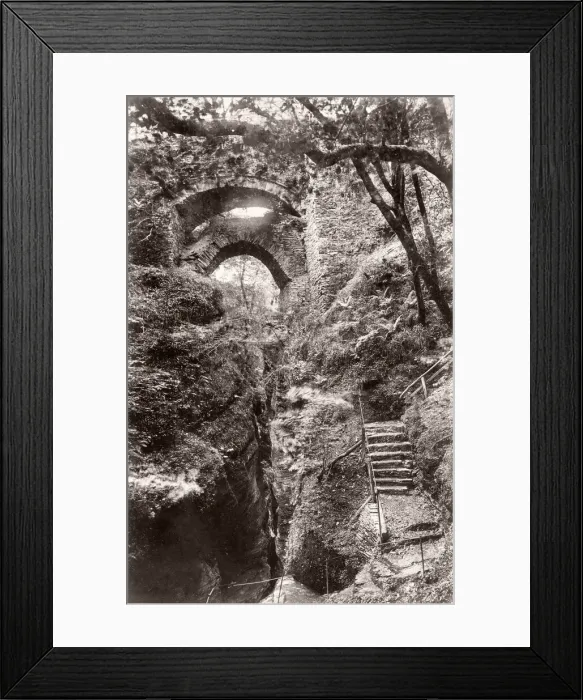 Framed Print : Vintage 19th century photograph - United Kingdom - Devils Bridge, Ceredigion, Wales Framed Print : Vintage 19th century photograph - United Kingdom - Devils Bridge, Ceredigion, Wales